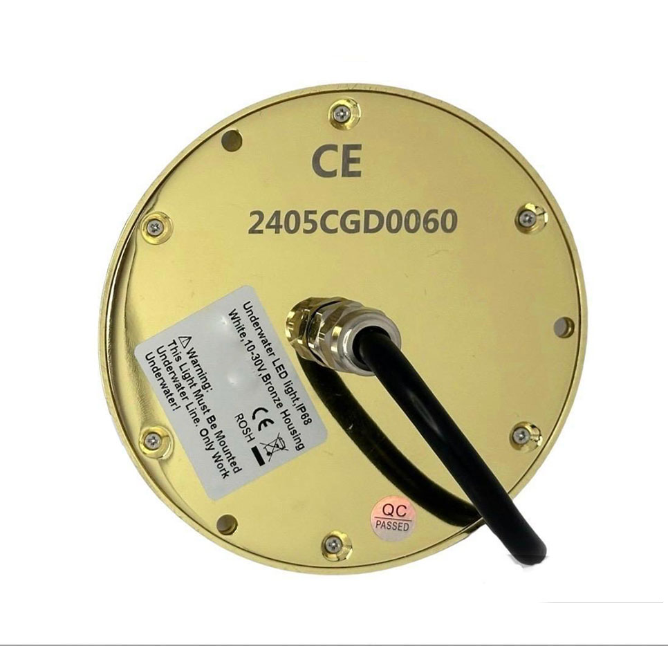 60W Mavi Yüzey Montajlı Sualtı Lambası Bronz - D1